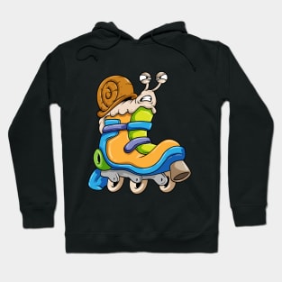 Funny snail at the inline skating Hoodie